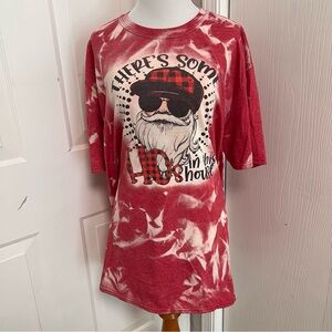 Santa Clause Holiday Christmas Tee E4